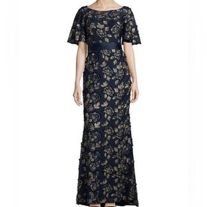 Lotus Threads Embroidered Floral Lace Gown